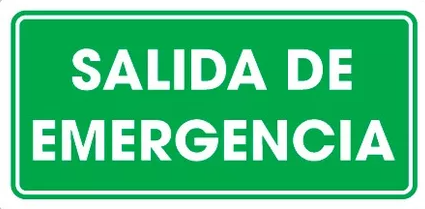SEÑALAMIENTO SALIDA DE EMERGENCIA (Estireno con luminiscente / 30x45 cm)